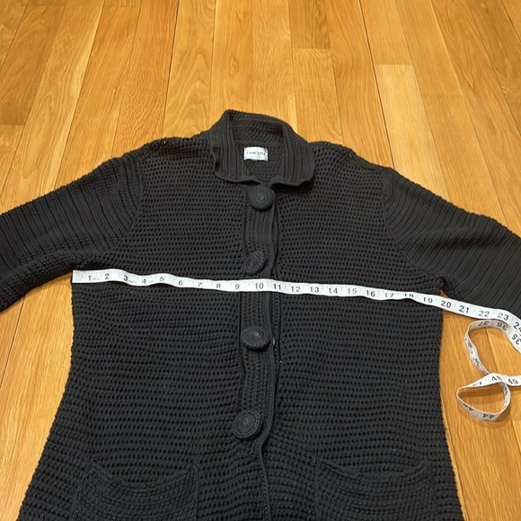 Chico’s womens black snap up knit cardigan sweater . - Picture 8 of 12